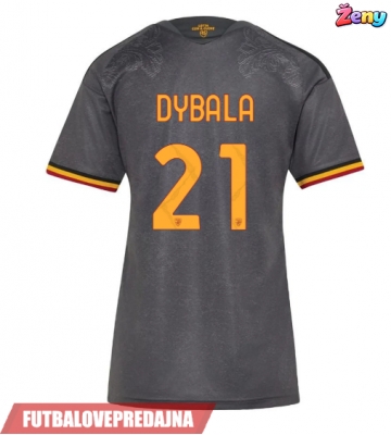Lacne Ženy Futbalové dres AS Roma Paulo Dybala #21 2026-27 Krátky Rukáv - Tretina